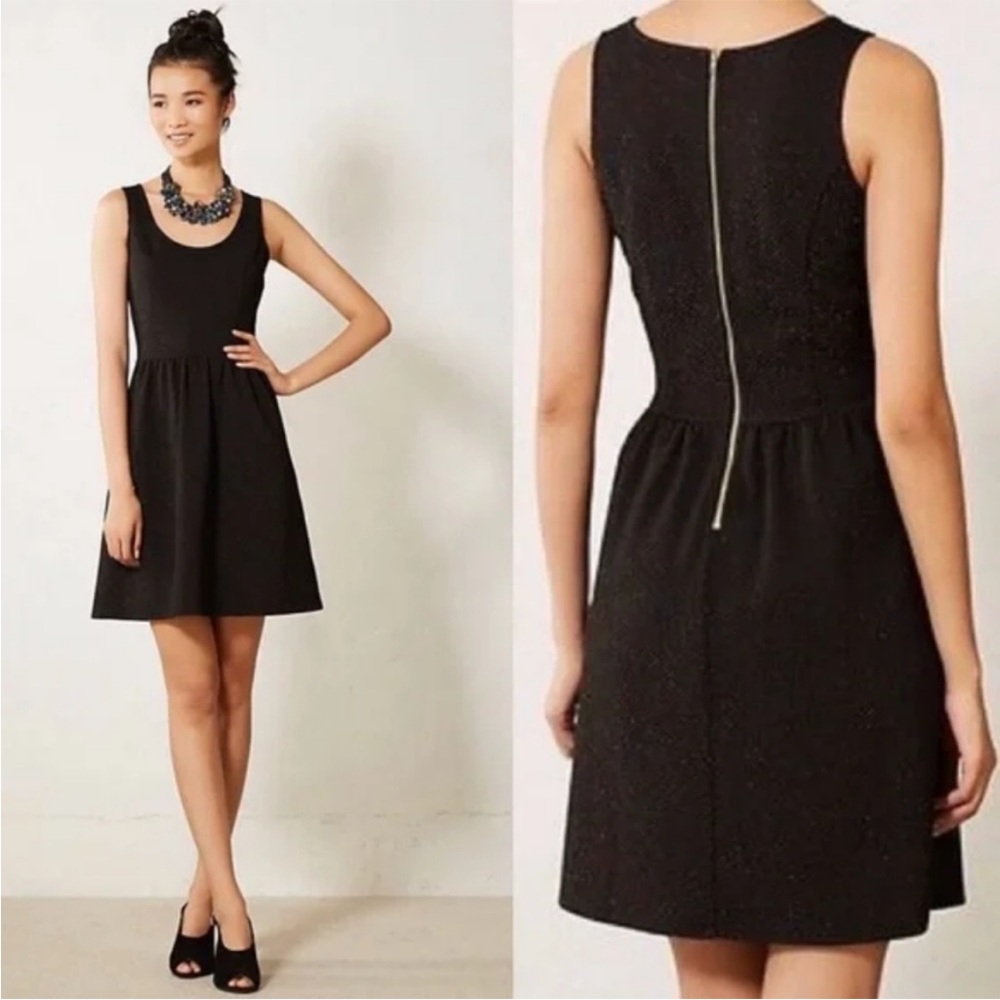 Anthropologie Black Sunmer Fit & Flatt Dress Medium NWT